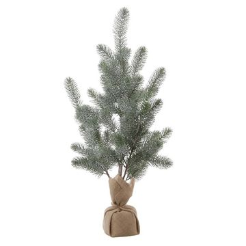 Artificial fir tree DARIMA in jute bag, frosted, 3ft/95cm