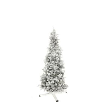 Artificial Christmas tree CHRISTOBAL, metallic-silver, 6ft/180 cm, Ø 26"/65 cm