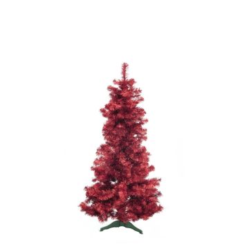 Artificial Christmas tree CHRISTOBAL, metallic-red, 6ft/180 cm, Ø 26"/65 cm