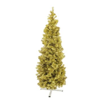 Artificial Christmas tree CHRISTOBAL, metallic-gold, 7ft/210 cm, Ø 31"/80 cm