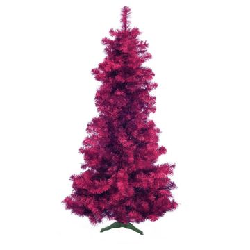 Artificial Christmas tree CHRISTOBAL, metallic-purple, 7ft/210 cm, Ø 31"/80 cm