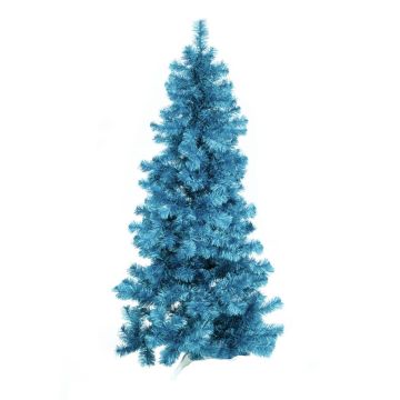 Artificial Christmas tree CHRISTOBAL, metallic-turquoise, 7ft/210 cm, Ø 31"/80 cm