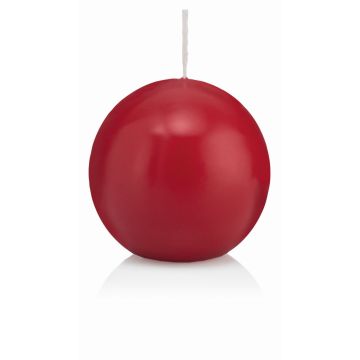 Ball wax candle MAEVA, dark red, Ø2.4"/6cm, 10h - Made in Germany