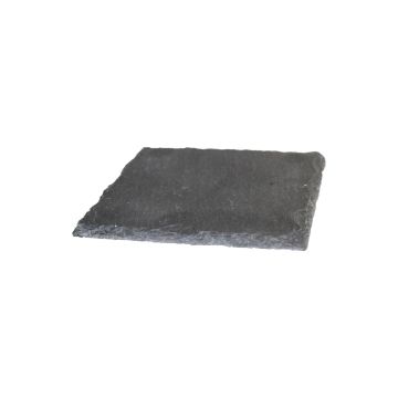 Square slate coaster MARIANO, anthracite, 4.7"x4.7"/12x12cm