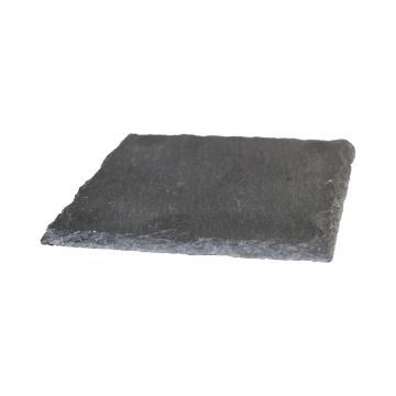 Square slate coaster MARIANO, anthracite, 6x6"/15x15cm