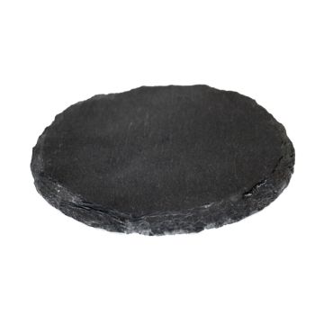 Round slate coaster MARIANO, anthracite, Ø6"/15cm