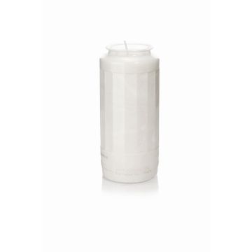 Grave candle JALARIN, white, 15cm, Ø6,5cm, 168h