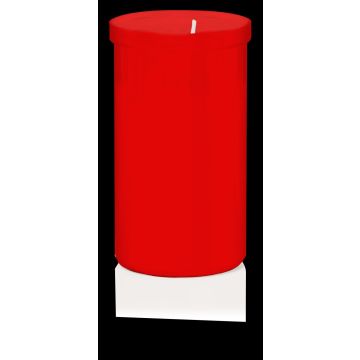 Grave candle REBECA, red-white, 4"/10cm, Ø2.3"/5,9cm, 50h