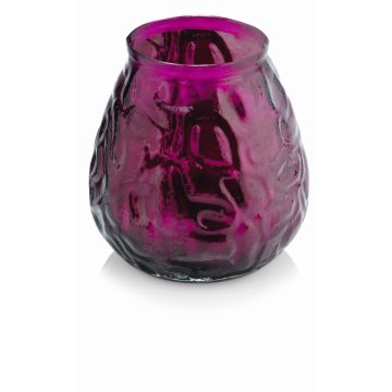 Candle holder MAYELA with wax, pink, 4.1"/10,5cm, Ø4"/10cm, 48h