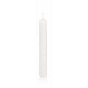 Dinner candles MEDIALA, 20 pcs, white, 3.8"/9,6cm, Ø0.5/1,3cm, 1,5h