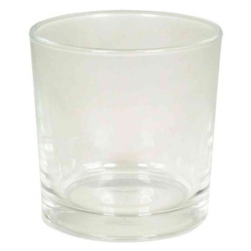 Tealight holder XXL BRIAN, glass, clear, 4.7"/12cm, Ø4.5"/11,5cm