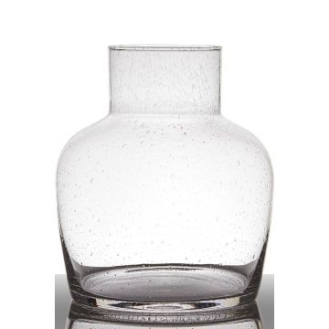 Vase with bubbles GRACIE, clear, 10"/26cm, Ø9"/22cm