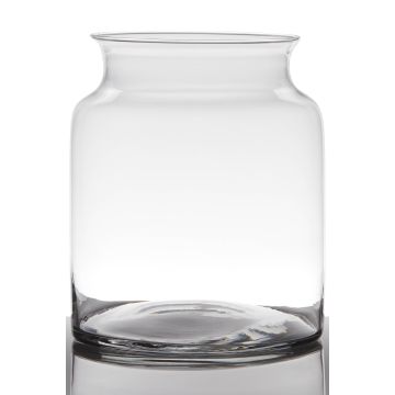 Clear glass lantern HANNA EARTH, 11"/27cm, Ø9"/22cm