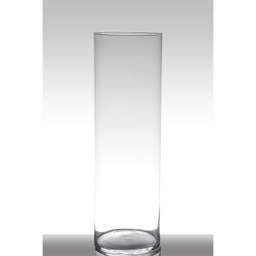 Cylindrical flower vase SANYA EARTH, glass, clear, 24"/60cm, Ø7.5"/19cm