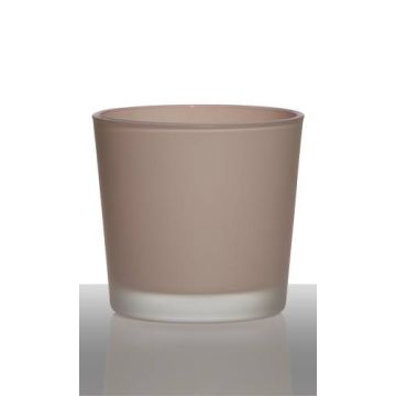 Plant pot made of glass ALENA FROST, light pink matt, 4.3"/11cm, Ø4.5"/11,5cm