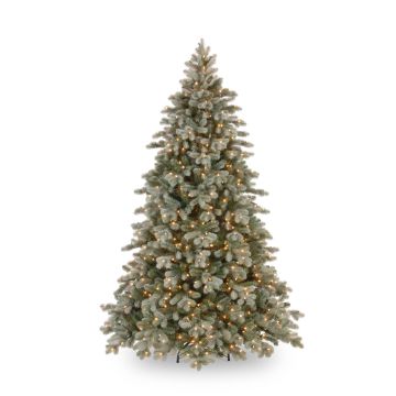 Fake Christmas tree PARIS SPEED, LEDs, frosted, blue, 6ft/180cm, Ø4ft/135cm