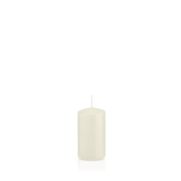 Lantern candle MAEVA, pillar, ivory, 3.1"/8cm, Ø1.6"/4cm, 12h - Made in Germany