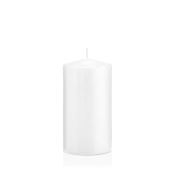 Lantern candle MAEVA, pillar, white, 6"/15cm, Ø3.1"/8cm, 69h - Made in Germany