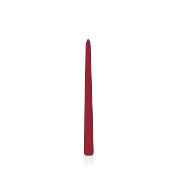 Candle for candlesticks PALINA, dark red, 10"/25cm, Ø1"/2,5cm, 8h - Made in Germany