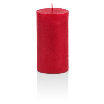 Festive candle MATHILDA, ruby red, 3.5"/9cm, Ø2.3"/5,8cm, 33h - Made in Germany