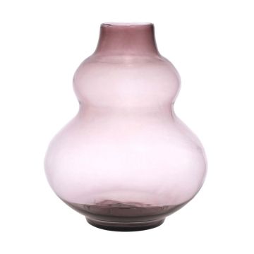 Flower vase LAZARO, recycled, violet clear, 25cm, Ø19cm