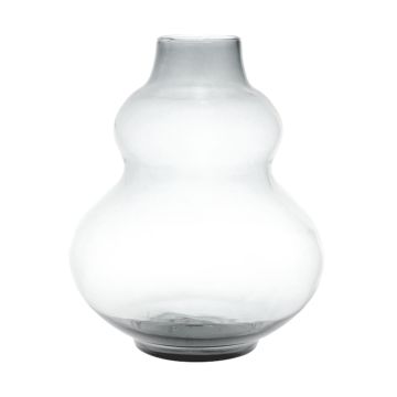 Flower vase LAZARO, recycled, clear, 25cm, Ø19cm