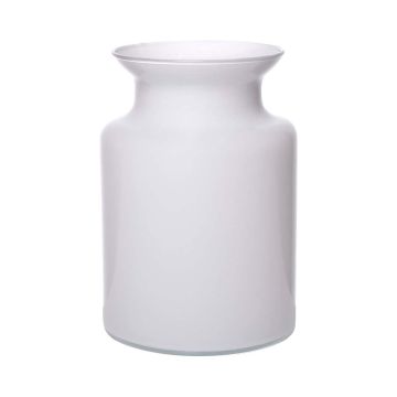 Glass lantern HANNA EARTH, white, 20cm, Ø14cm