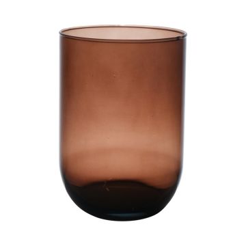 Glass decorative vase MARISA, brown-clear, 20cm, Ø14cm