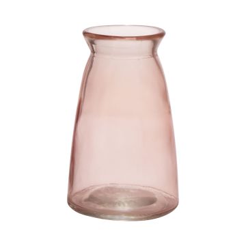 Table vase TIBBY made of glass, pale pink-clear, 14,5cm, Ø9,5cm