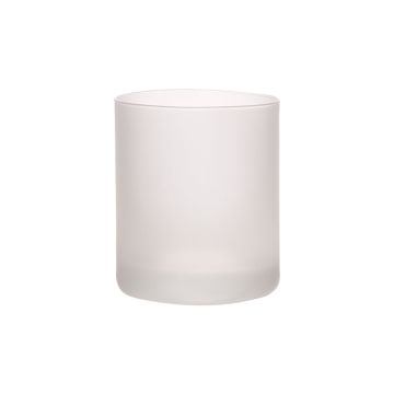 Tealight jar MARCIAL, matt-clear, 9cm, Ø6,5cm