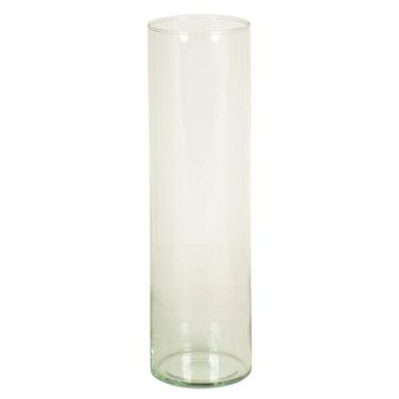 Glass vase SANYA OCEAN, cylinder, clear, 15"/38cm, Ø4.3"/11cm