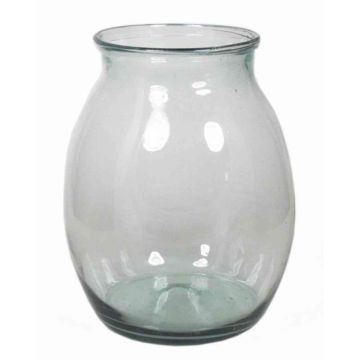 Transparent vase made of glass OLDRIK OCEAN, 11"/27cm, Ø9"/22cm