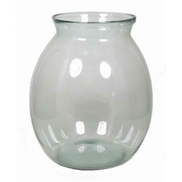 Transparent vase made of glass OLDRIK OCEAN, 12"/30cm, Ø11"/27cm