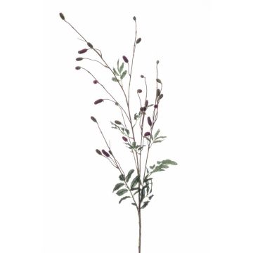 Artificial blackberry branch CANO with fruits, burgundy red, 3ft/105cm