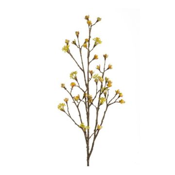 Artificial maple spray LIUVA with blossoms, yellow, 4ft/110cm