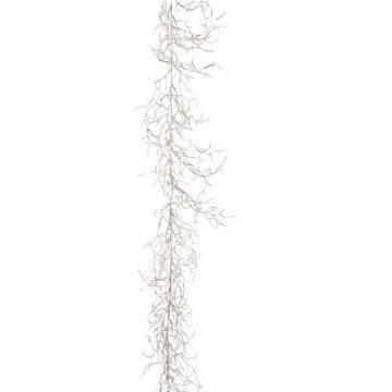 Artificial garland Coral UBARAN, silver, 6ft/185cm