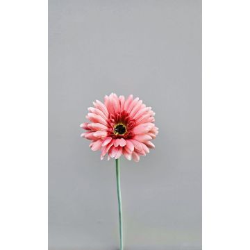 Artificial gerbera flower TEUDELINDE, dusky pink, 22"/55cm, Ø3.1"/8cm