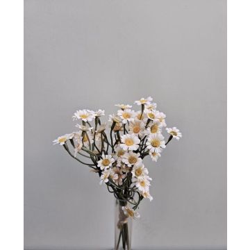 Artificial chrysanthemum bunch WEMKE, white-cream, 14"/35cm