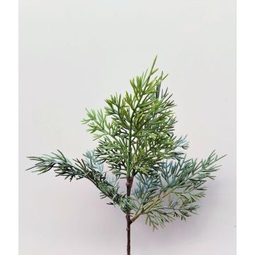 Decorative cedar branch BALTHILDE, green, 16"/40cm