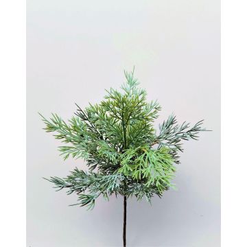 Decorative cedar branch BALTHILDE, green, 20"/50cm