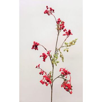 Artificial elderberry branch THEYGE with fruits, red, 30"/75cm