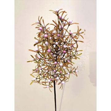 Decorative gaultheria branch VARDALIN with fruits, green-pink, 31"/80cm