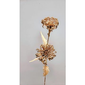 Artificial branch Pincushion protea CORMAC, gold, 33"/85cm