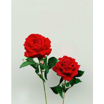 Velvet rose MANGFALL, red, 30"/75cm, Ø5.1"/13cm