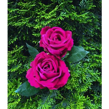 Velvet rose MANGFALL, fuchsia, 30"/75cm, Ø5.1"/13cm