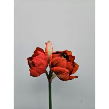 Artificial amaryllis MAURINE, red, 31"/80cm