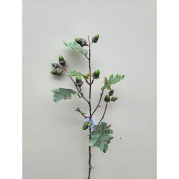 Artificial oak branch LAMINKE with acorns, green, 28"/70cm