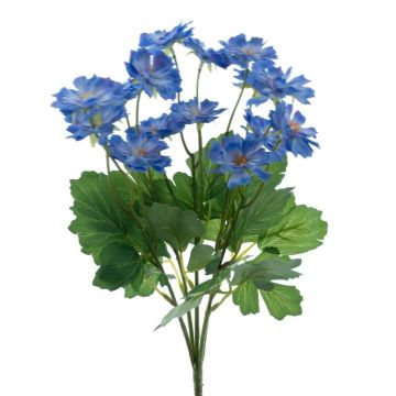 Artificial marguerite LATTIE on spike, blue, 16"/40cm