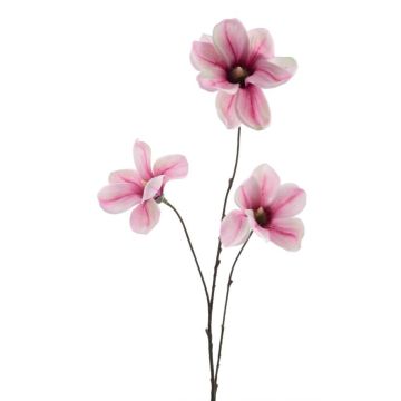 Artificial branch Magnolia FLAVA, fuchsia-white, 33"/85cm