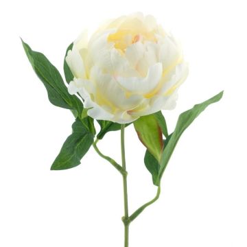 Artificial peony TALFY, cream, 14"/35cm